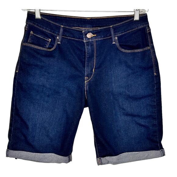 Levi's Pants - Levi's Womens Dark Wash Jean Shorts Rolled Cuff Size 31